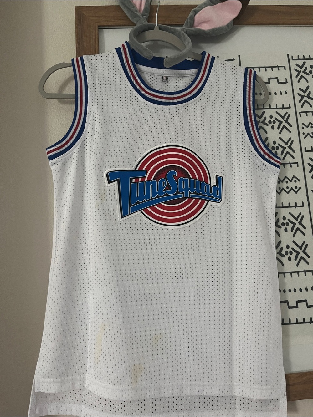 White Sleeveless Mesh Lola costume Basketball Jersey